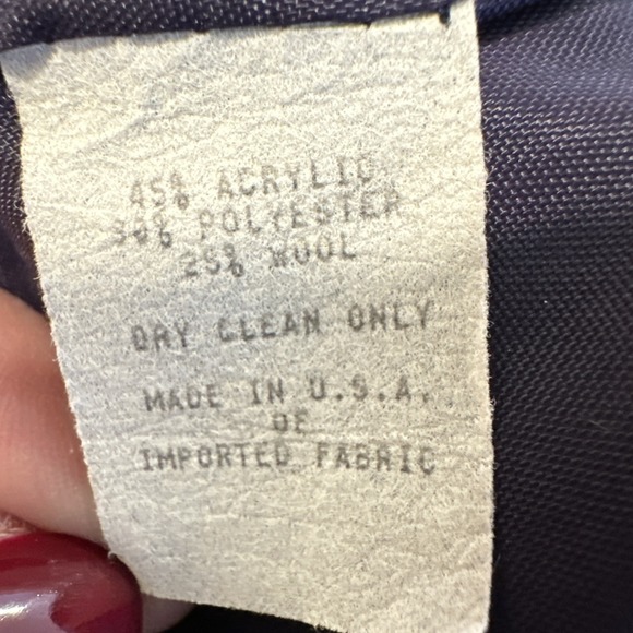 Take Six Size Medium‎ Vintage Aztec Blazer Wool Blend One Button - Picture 6 of 6